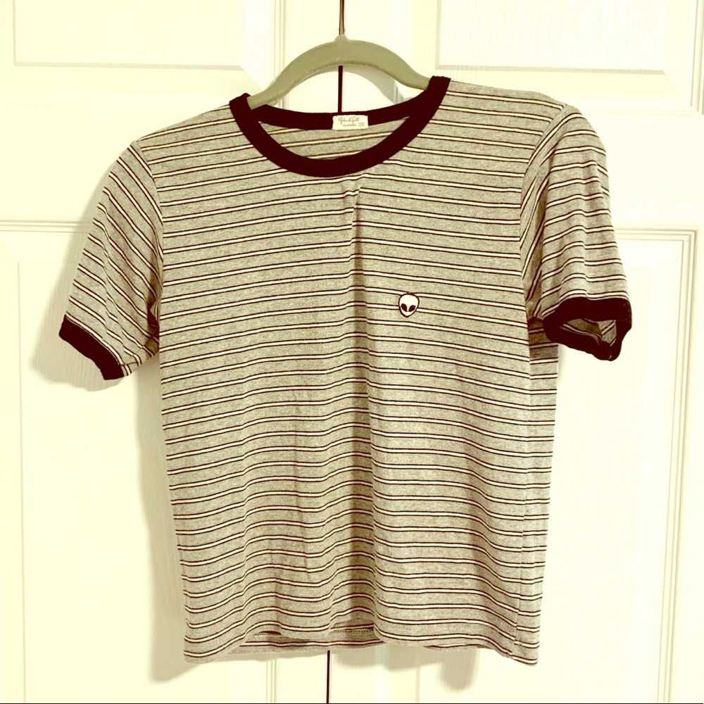 Brandy Melville striped alien top! 👽